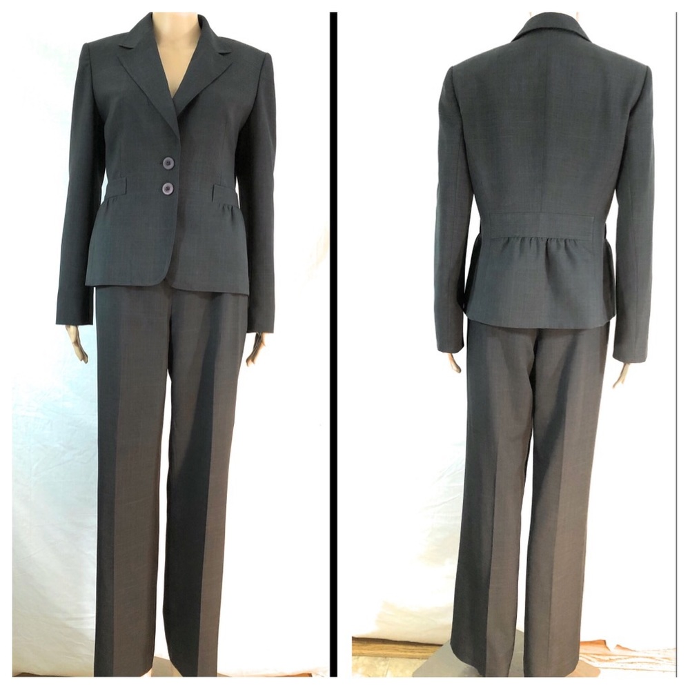 Jones Wear Pants Suit Size 6 Blue Navy Two Piece
